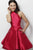JVN62836 High Halter A-Line Cocktail Dress