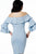 JVN62960 Ruffled Off-Shoulder Trumpet Sleeve Sheath Dress