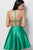 JVN63123 Two Piece Embellished Halter A-line Dress