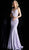 Jovani - JVN63178 Deep V-neck Jersey Mermaid Dress In Purple