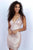 JVN63205 Sequined Plunging V-neck Sheath Dress