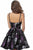 JVN63386 Floral Printed Scoop Neck A-line Cocktail Dress
