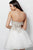 JVN63635 Gilded Straight Across Neck Mesh A-line Dress