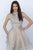 Jovani - Beaded Illusion Jewel A-Line Cocktail Dress JVN63907 In Gray and Nude