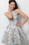 JVN65513 Embroidered Halter A-line Cocktail Dress