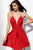 JVN65632 Sleeveless Deep V-neck A-line Cocktail Dress