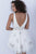 JVN65819 Embellished Lace Deep V-neck A-line Cocktail Dress