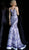 Jovani - JVN65906 Plunging Sweetheart Print Mermaid Gown in White and Print