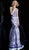 Jovani - JVN65906 Plunging Sweetheart Print Mermaid Gown in White and Print