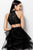 Jovani VN65941 Sequined Illusion Halter Neck Ruffled Skirt Short Cocktail Dress JVN65941