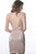 Jovani - JVN66030 Sequined Low V-neck Cocktail Dress In Gold and Silver
