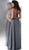 Jovani - JVN66130 Beaded Sleeveless Bodice Long Chiffon Gown in Gray