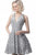Jovani - JVN66654 Allover Sequin Illusion Backless Cocktail Dress In Silver