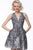 Jovani - JVN66654 Allover Sequin Illusion Backless Cocktail Dress In Gray