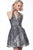 Jovani - JVN66654 Allover Sequin Illusion Backless Cocktail Dress In Gray