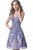 Jovani - JVN66654 Allover Sequin Illusion Backless Cocktail Dress In Purple