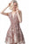 Jovani - JVN66654 Allover Sequin Illusion Backless Cocktail Dress In Pink