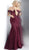 Jovani - Lace Foldover Off Shoulder Corset Trumpet Dress JVN66981 In Red