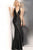 Jovani - JVN68107 Sleeveless Deep Halter V-neck Trumpet Dress in Black