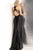 Jovani - JVN68107 Sleeveless Deep Halter V-neck Trumpet Dress in Black