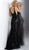  Jovani - JVN68131 Metallic Sequined Long Sheath Gown in Black