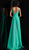 Jovani - JVN68176 Plunging Wrap-Over High Slit Gown