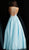 Jovani - JVN68272 Embroidered Deep V-neck Tulle Ballgown in Blue