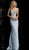 Jovani - JVN68317 Beaded Deep V-neck Mermaid Dress In Blue