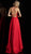 Jovani - JVN68321 Sleeveless Deep V-neck A-line Dress in Red