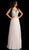 Jovani - JVN68343 Beaded Deep V-neck Chiffon Pleated A-line Dress in Pink