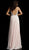 Jovani - JVN68343 Beaded Deep V-neck Chiffon Pleated A-line Dress in Pink