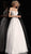 Jovani - JVN68620 Applique Plunging Off-Shoulder Ballgown In White