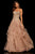 Sherri Hill - 52504 Strapless Metallic Lace Beaded Ballgown In Gold
