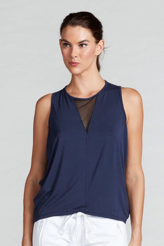Jade Muscle Tank - Navy