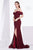 Jadore - J14003 Embellished Plunging V-neck Mikado A-line Dress In Red