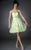Janique - Ruched Sweetheart Cocktail Dress A039 in Green
