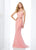 Social Occasions by Mon Cheri - 118881 Bateau Beaded Jersey Gown In Pink