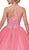 Dancing Queen - 1196 Beaded High Neck Quinceanera Dress In Pink