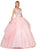 Dancing Queen - 1179 Jeweled Draped Illusion Ballgown In Pink