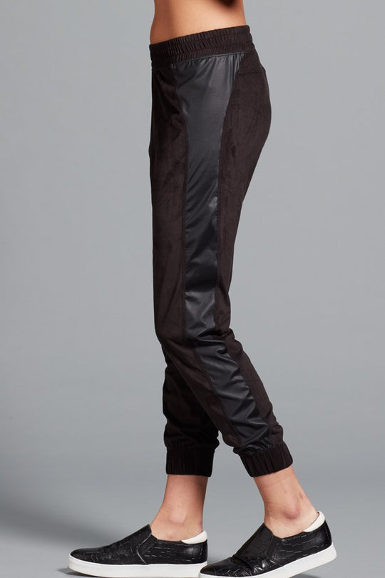 Joanna Suede Jogger- Black
