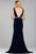 Jovani - Sleeveless Jersey Prom Dress JVN36020 in Blue