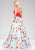 JVN49990 Two Piece Floral Printed Dress