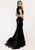 50727 Lace High Neck Stretch Jersey Sheath Dress