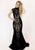 50727 Lace High Neck Stretch Jersey Sheath Dress