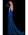 59700 Long Sleeve Deep V-neck Mermaid Dress
