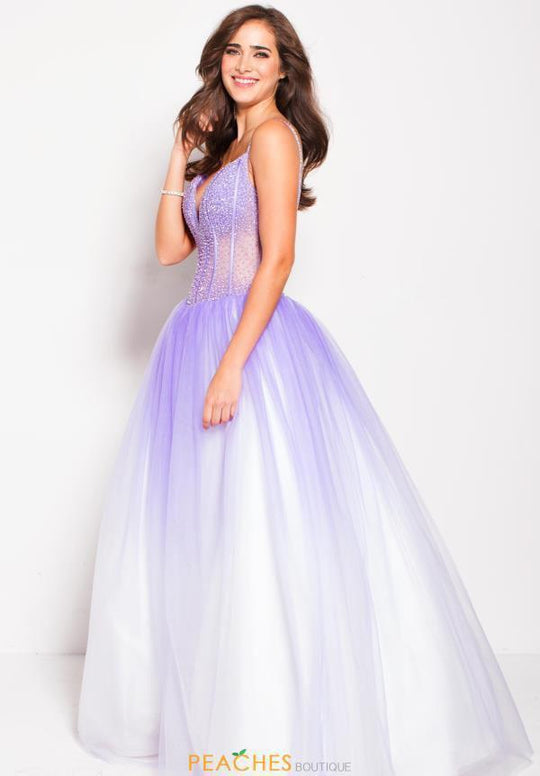 60248 Fitted Beaded Tulle Ballgown