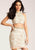 55241 Two Piece Floral Lace Fitted Short Dress