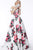 Jovani - JVN65965 Off-Shoulder Sweetheart Printed A-line Dress In White and Multi