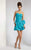 Janique - Strapless Pleated Bubble Dress K-2500 In Green