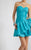 Janique - K-2500 Strapless Pleated Bubble Dress In Blue